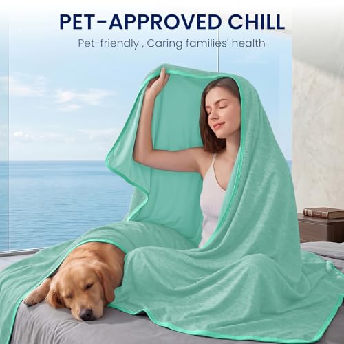Image of Topcee Cooling Blanket King Size 90 inchx108 inch for Hot Sleepers Summer Blanket