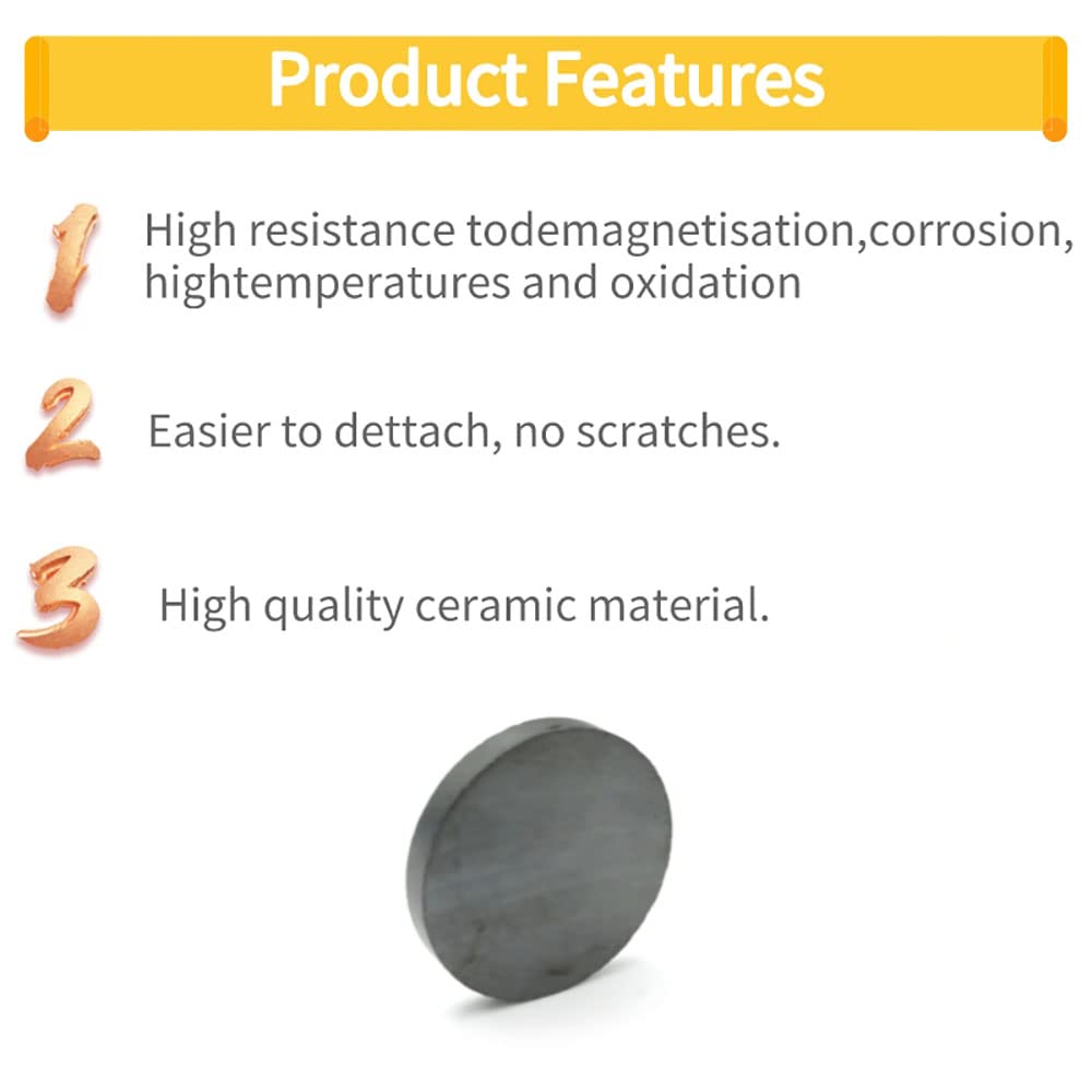 Ceramic Industrial Magnets - Bulk Lot of 40 Pcs Refrigerator Magnets - Tiny Round Disc Fridge Magnets - 1.26 Inch (32mm) - Magnets for Crafts, Science, Hobbies, Bottlecaps — Amazon image 3
