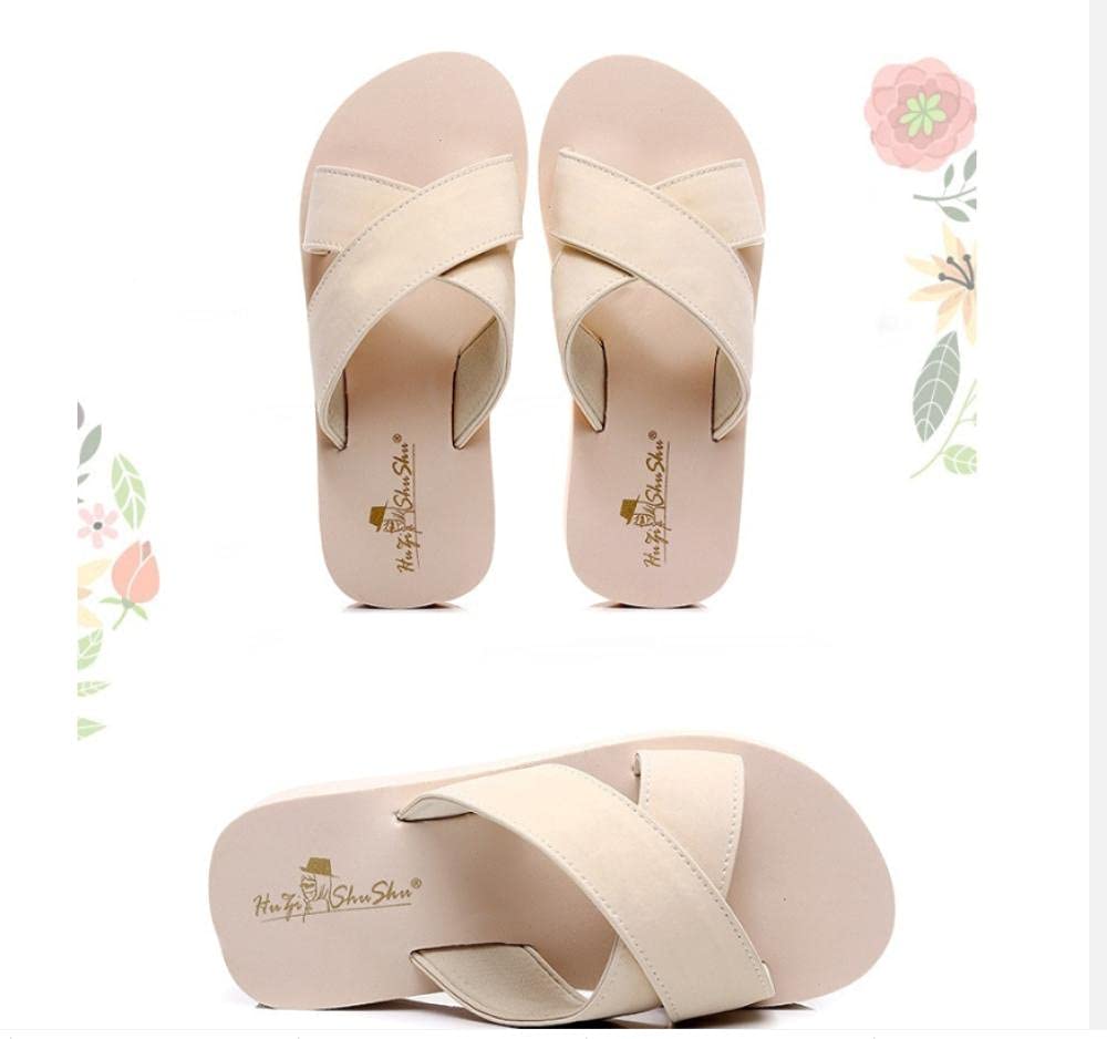 Zapatillas Casa Chanclas Sandalias Cinturón De Moda Gradiente Agradable Casa De Vacaciones Chanclas De Fondo Grueso Sandalias Zapatos