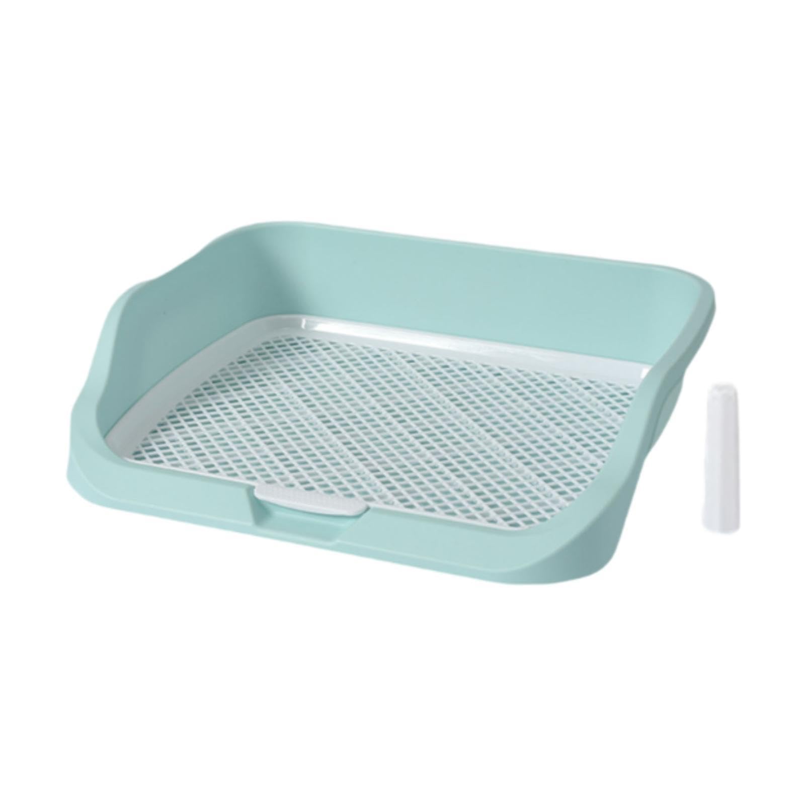 Bac à litière pour chiens avec grille de protection amovible kowaku bleu