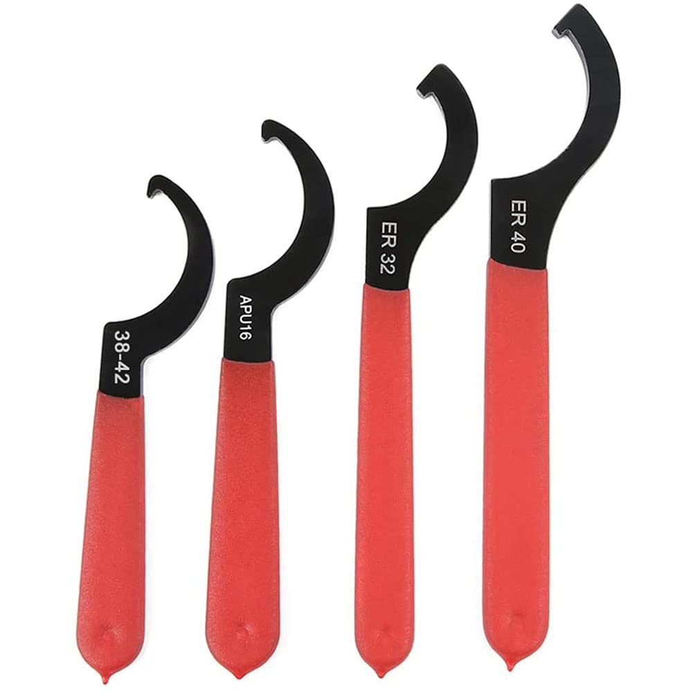 Ctrlzs Coilover Wrench, Hook Wrenches Tools Set Shock Spanner Wrench Set C-Shape Spanner Adjustable Spanners Adjustment Tool