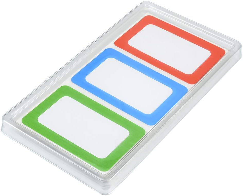 FungLam 4 Colors Plain Name Tag Stickers 200 Labels for Office, School, Teachers, Meeting and Mailing - Image 2