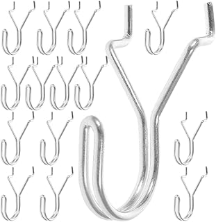 DOITOOL 30PCS Peg Board Hooks for Hanging, Heavy Duty Pegboard J Hooks Shelving Pegboard Display Hooks, Metal Pegboard Hooks for Garage,Office,Kitchen,Store