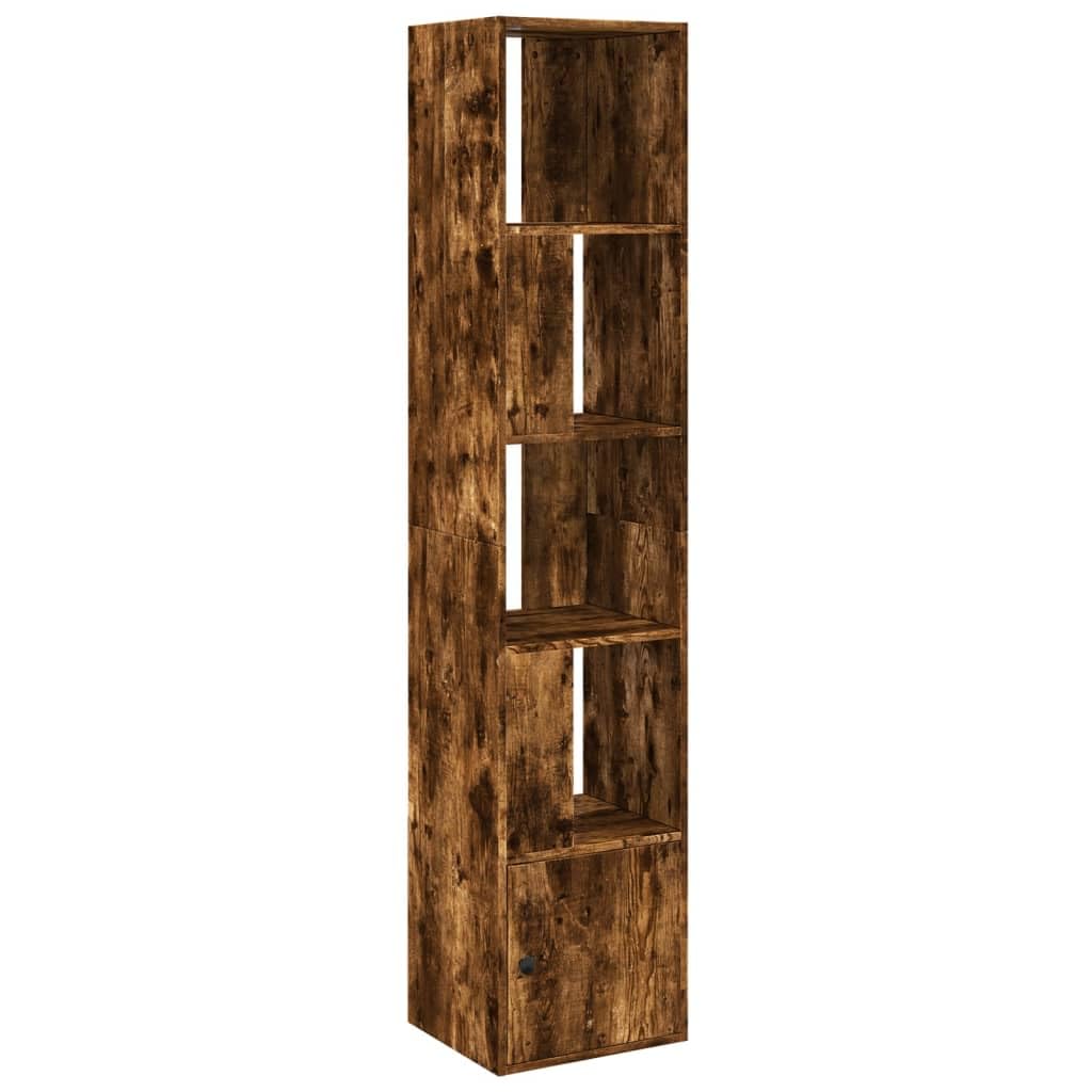 Libreria in legno di rovere affumicato, 40 x 36 x 189 cm