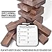GoSports Giant Wooden Toppling Tower Includes Bonus Rules with Gameboard Made from Premium Brown Stained Blocks