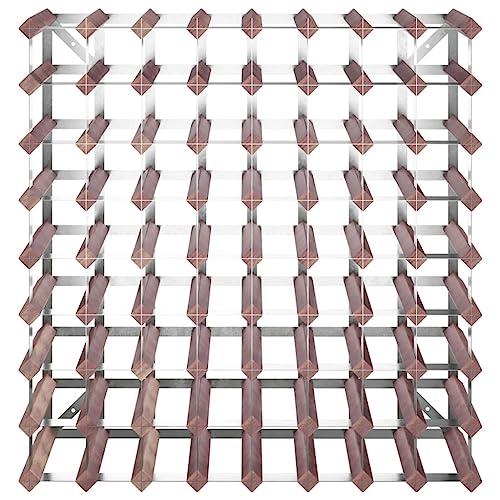 Soporte para 72 botellas SKM madera pino marrón miniatura 2