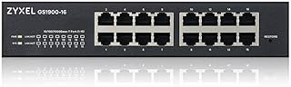 ZYXEL 16-Port Gigabit Ethernet Smart Switch (GS1900-16) - Managed, Rackmount, Limited Lifetime Protection
