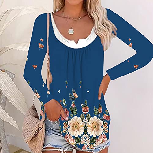 Briskorry Damestrui met bloemenprint, tweedelig, elegant, casual, vintage, elegant, casual, T-shirt, vrije tijd, losse jumper, shirt - Image 3