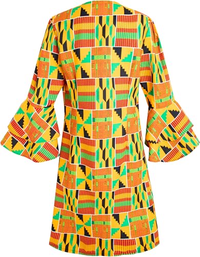 Image of SHENBOLEN Women African Print Jacket Dashiki Traditional Top Dress
