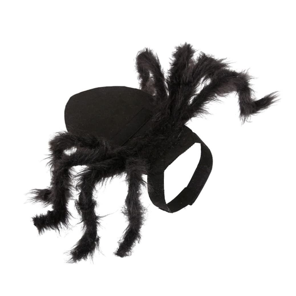 Spider Cat Costume Spider Cat Costume Adjustable Spider Halloween Pet Neck Wear Puppy Harness Clothes for Halloween Festival Cosplay Party Black S 1pc