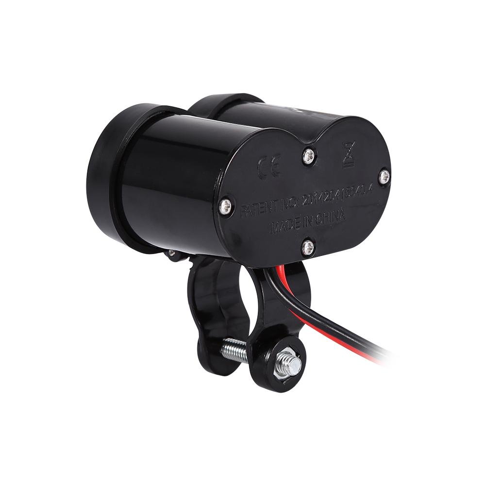 Akozon Caricabatteria USB per manubrio moto, 12 V, impermeabile, con presa USB per accendisigari