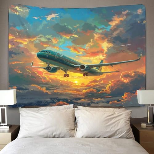 Décoration murale en tissu avion 3D pour agrandir une petite pièce
