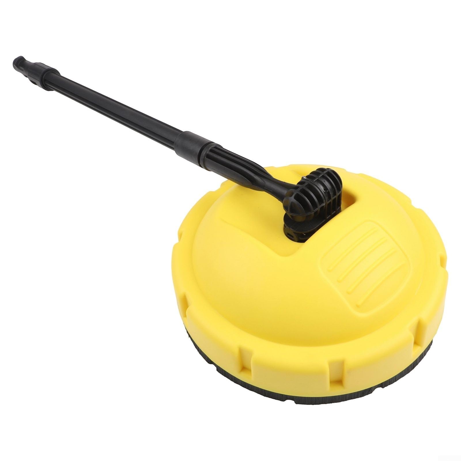 Niceminiwall Brosse rotative pour nettoyeur haute pression - Buse haute pression avec poignée ergonomique, brosse de nettoyage de sol en ABS pour patio, terrasse et allée, jaune/noir