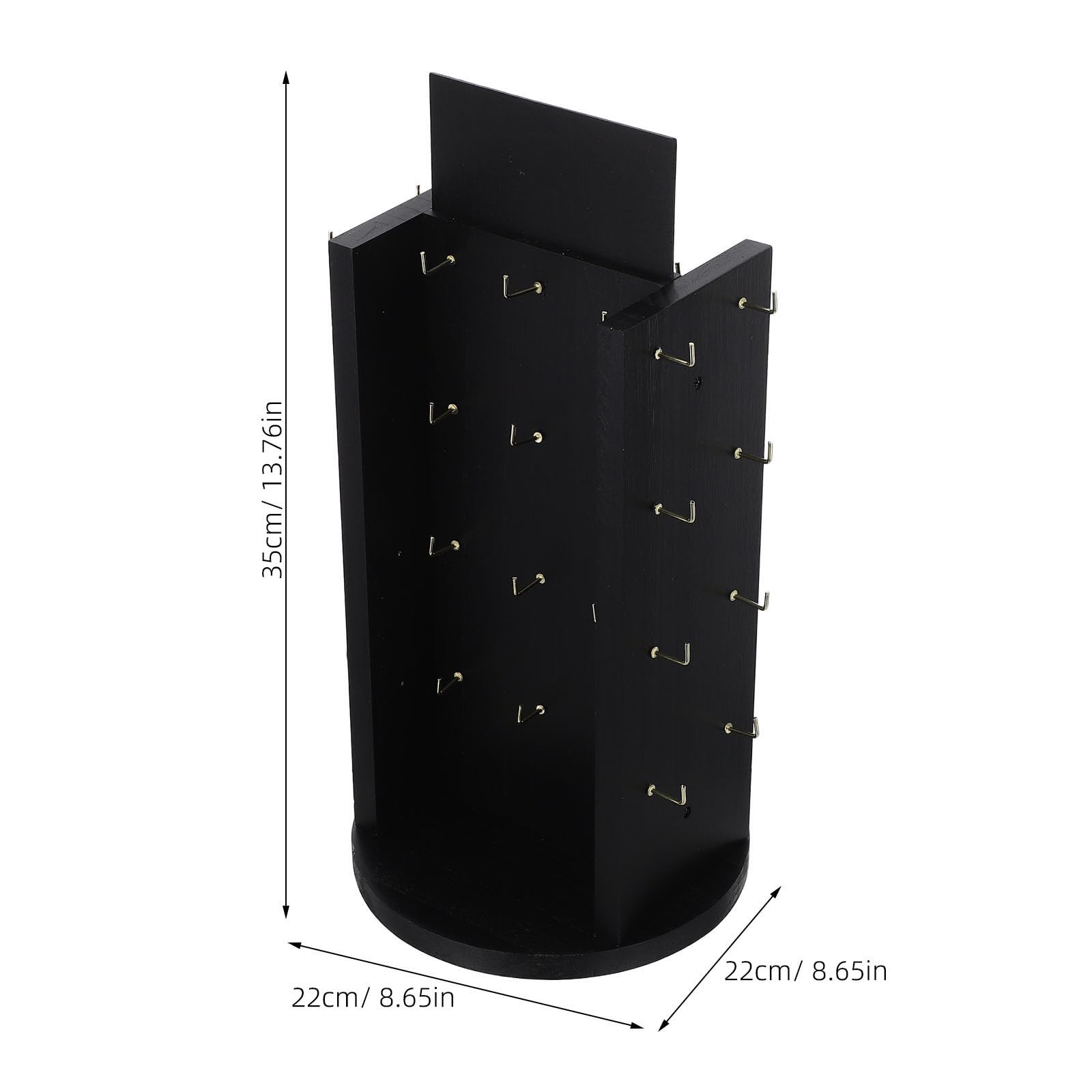 SUPVOX Espositore Girevole in Legno per Orecchini, Bracciali, Nero