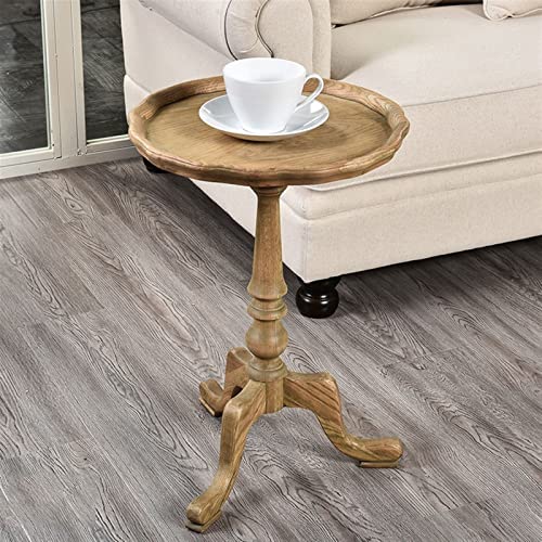 Table d'appoint ronde petite table basse de chevet rétro de chambre et bureau d'angle
