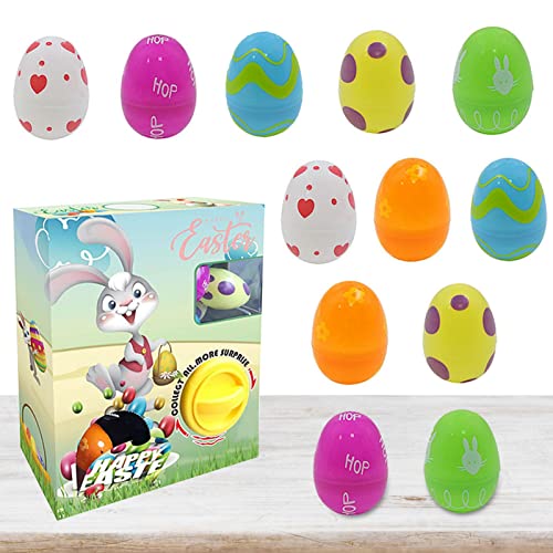 Oeufs de Pâques | Calendrier de l'Avent de Pâques 2023 - Pâques Party Favor/Eggs Hunt/Basket Stuffers, Paniers de Pâques pour les enfants déjà remplis (Raffle Random) Linxing Cover