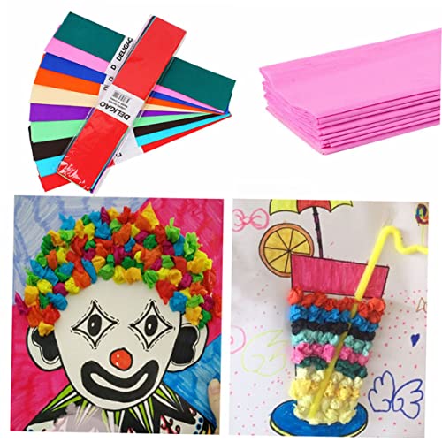 Nolitoy 10Pcs 10 Wedding Decor Colorful Tissue Paper Flower Wrapping Paper Diy Crepe Paper Crepe Tissue Paper Art Craft Floral Paper Materials Rubbing Paper Gift Gift Wrapping Tissue Paper #TOP18