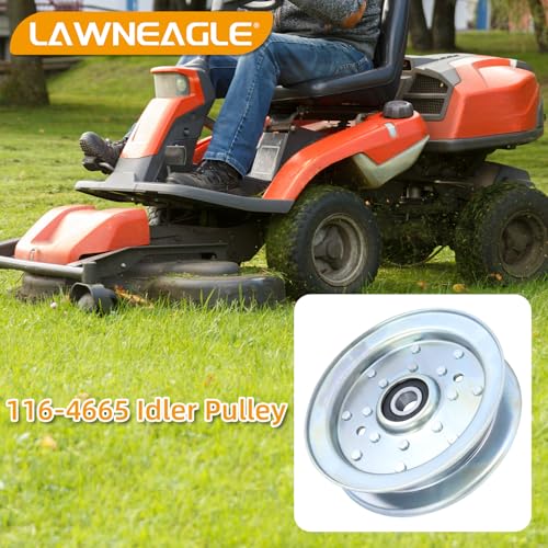 LAWNEAGLE 116-4665 Flat Idler Pulley Replaces eXmark 116-4665 Pulley, 126-9187, 1-403186, E403186, Toro 136-5405, 132-5156, Oregon 34-313 for Toro Z Master Commercial, Mid-Size Proline, eXmark Lazer Z by Lawneagle - Image 2