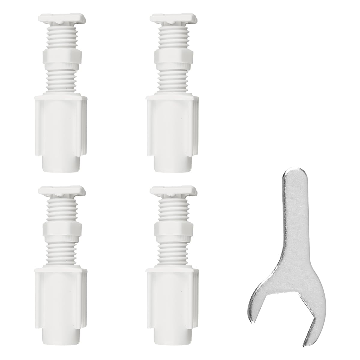 Lotsdonxia 4 Pack No Drill Venetian Blinds Brackets - White Plastic Twist-Lock Adhesive Mounting Kit for Rental Homes, Drill-Free Installation for Windows up to 3kg