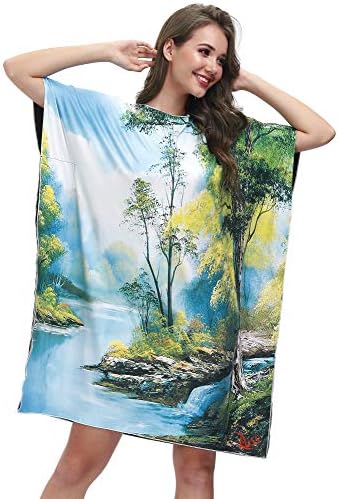Clarisbelle Women's Halloween Costumes Funny Artist Painting Tree Tunic Dress Green