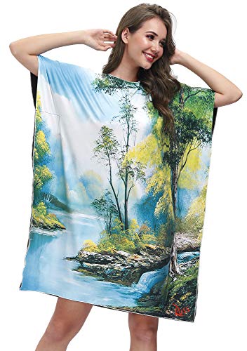 Clarisbelle Halloween Costumes Women's Funny Artist Painting Tree Tunic Dress Green #TOP1