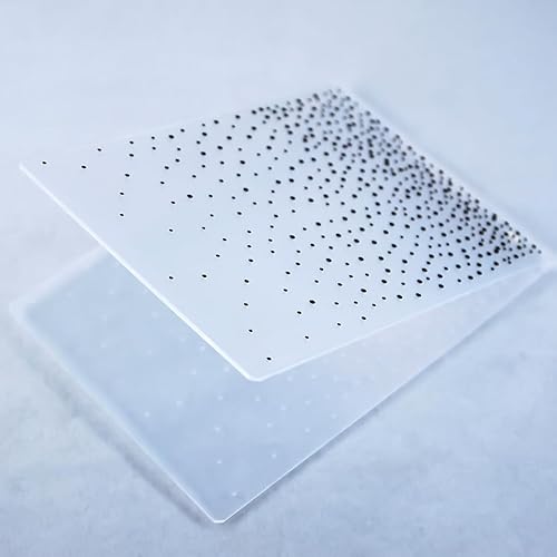 Miniatura 6 de KWELLAM Feliz Navidad Snowfall Copo de nieve puntos Fondo de plástico en relieve Carpetas para hacer tarjetas, álbumes de recortes y otras