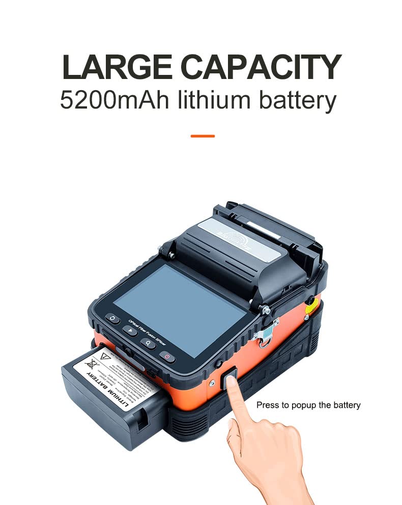 Illustration of inserting or removing the 5200mAh lithium battery from the splicer