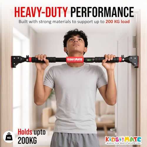Image of Kidsmate Hanging Rod and Pull Up Bar for Kids & Adults | 200 Kg Capacity