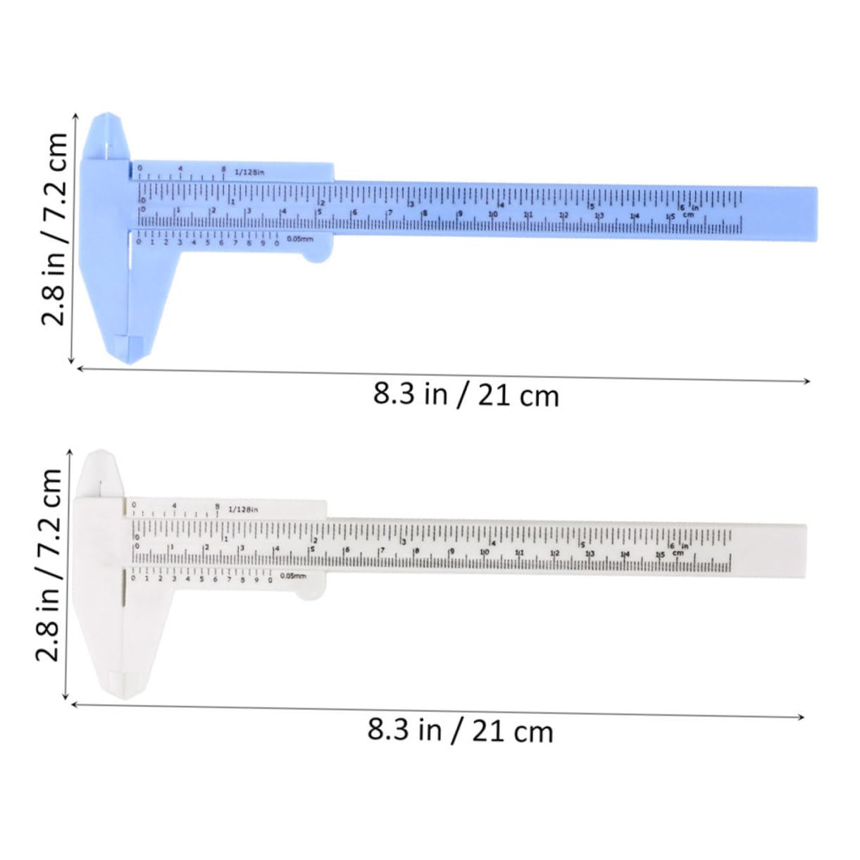 NAMOARLY 2Pcs Mini Calipers Pocket Measuring Tool Portable Sliding Caliper Ruler for Versatile Measurements User Friendly Design for Easy Operation for Various Applications