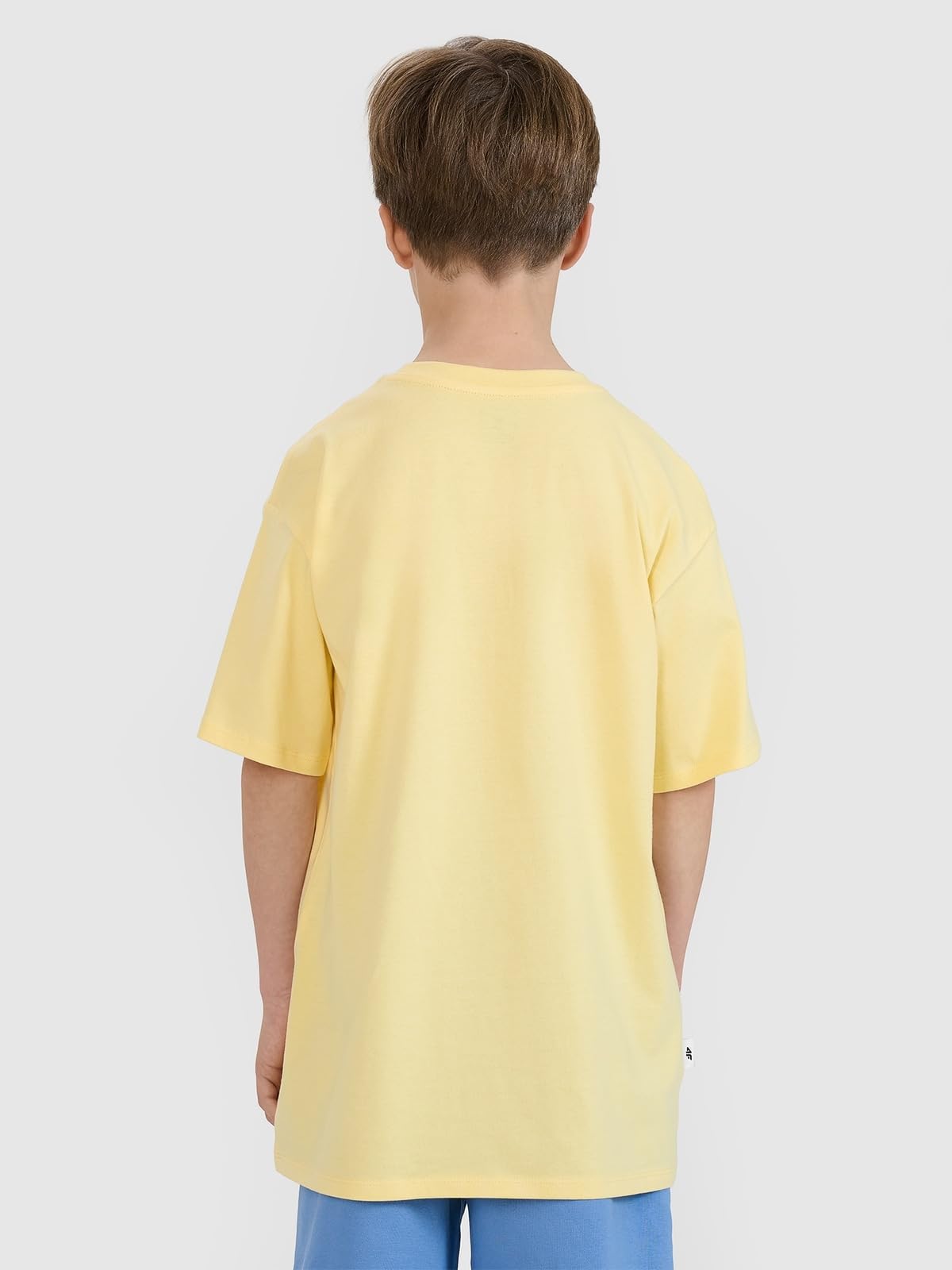 4F T-shirt oversize z nadrukiem chłopięcy