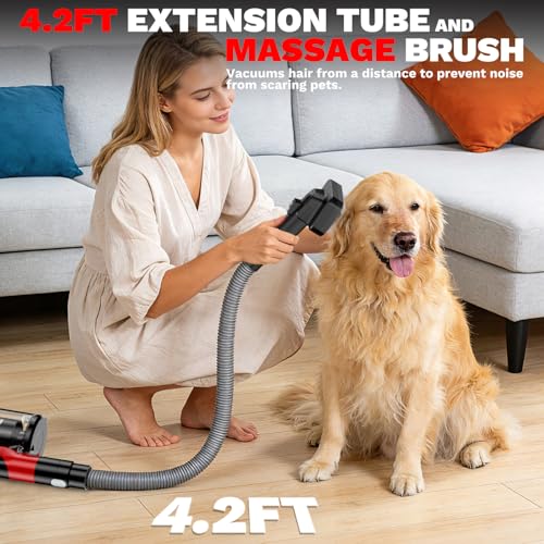 Image of Cordless Vacuum Cleaner for Milwaukee M18 Battery, 8-in-1 Stick Vacuum with Pet Brush, 35KPA Suction, 350W Brushless Motor, Smart Touchscreen, HEPA Filter, for Carpet Floor Car (Battery Not Included)