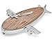 Nickel Plated Airplane with Wooden Cheese Board