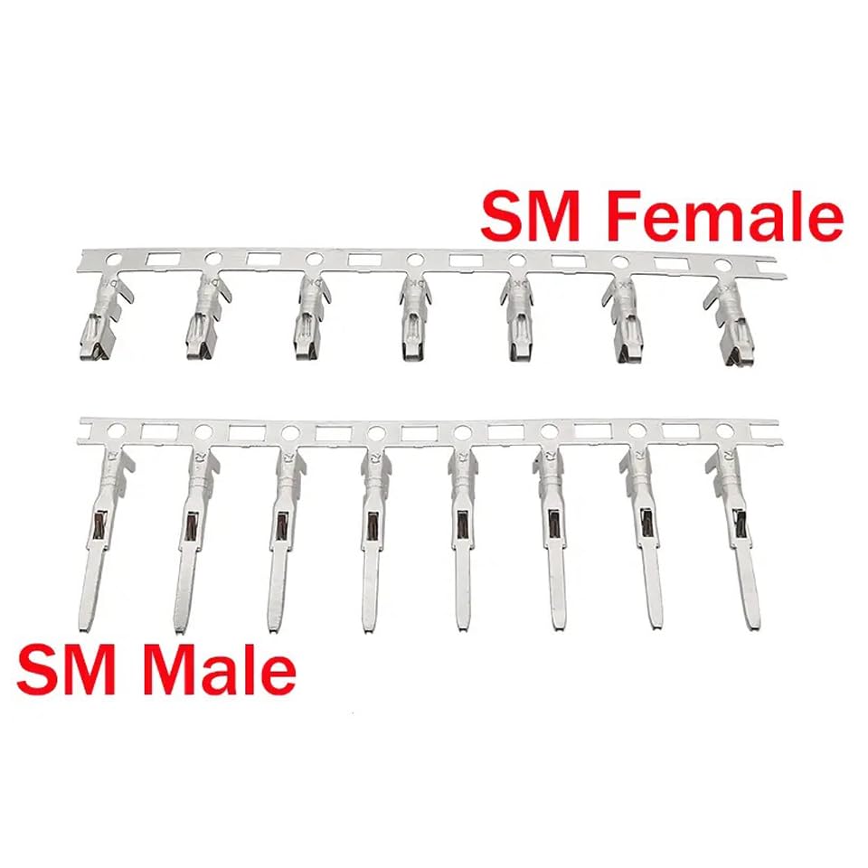 DUTTY 100 works 2.54mm 18-24awg Male and Female Pins Connector Kit Dupont Jumper Wire Cable Pin Crimp Terminal Connector for Connector Housing Jumper Wire Cable JST XH ATX - Image 3