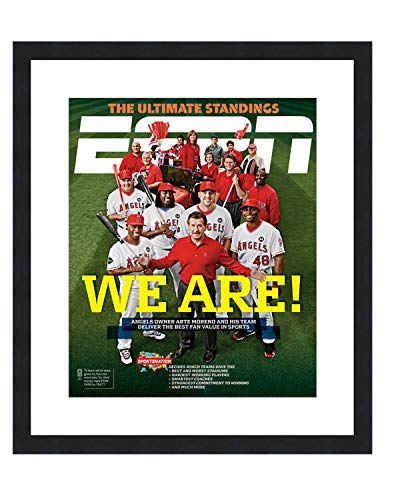 ESPN Magazine Display Solid Wood Frame - Complete with Acrylic, Backing, and White Mat - Fits Any Magazine Measuring 10