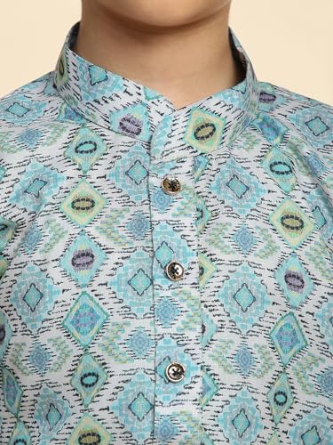 Image of Pro-Ethic Style Developer Boy's Cotton Embellished Kurta Pajama for Baby Kids Ethnic Wear (S-166)