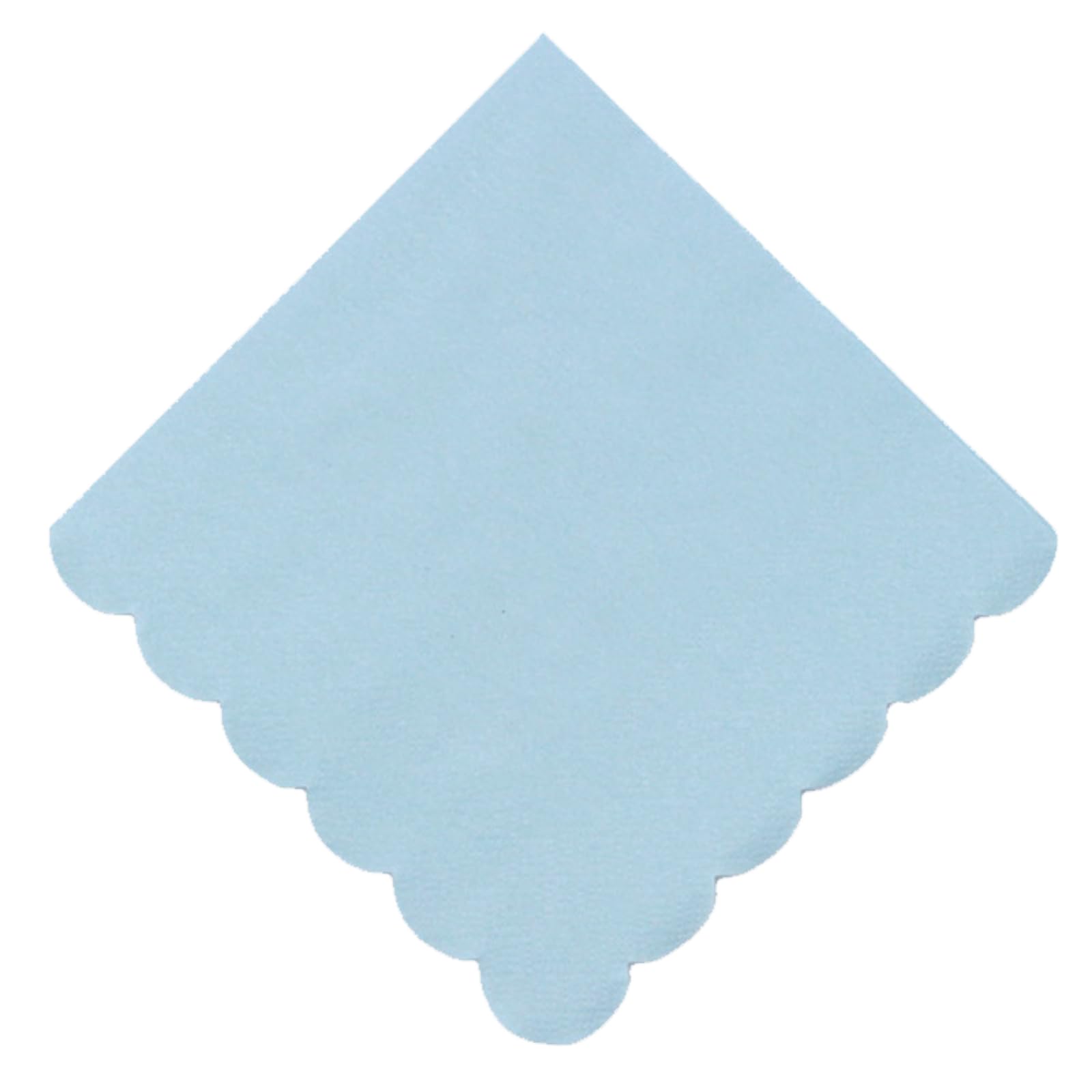40PCS Light Blue Cocktail Napkins – Disposable 2-Ply Paper Napkins with Elegant Scalloped Edge for Wedding, Baby Shower, Birthday, Anniversary & Party Tableware Decorations