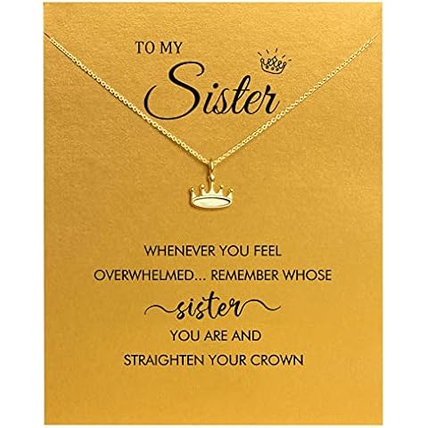 Baydurcan Sisters Gifts from Sister,Crown Pendant Necklace for Women Queen Gifts(Crown) Cover