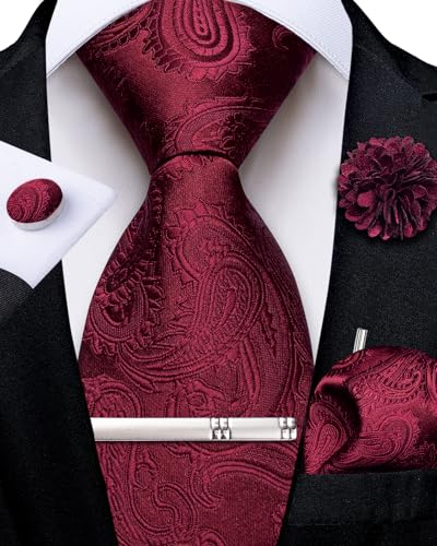 Image of DiBanGu Silk Zipper Ties for Men, Formal Pre-tied Necktie | Adjustable Tie,6PCS,Various Design Styles,Jacquard Woven,Skin-friendly,Practical Gift,Great for Wedding Party,Business Formal