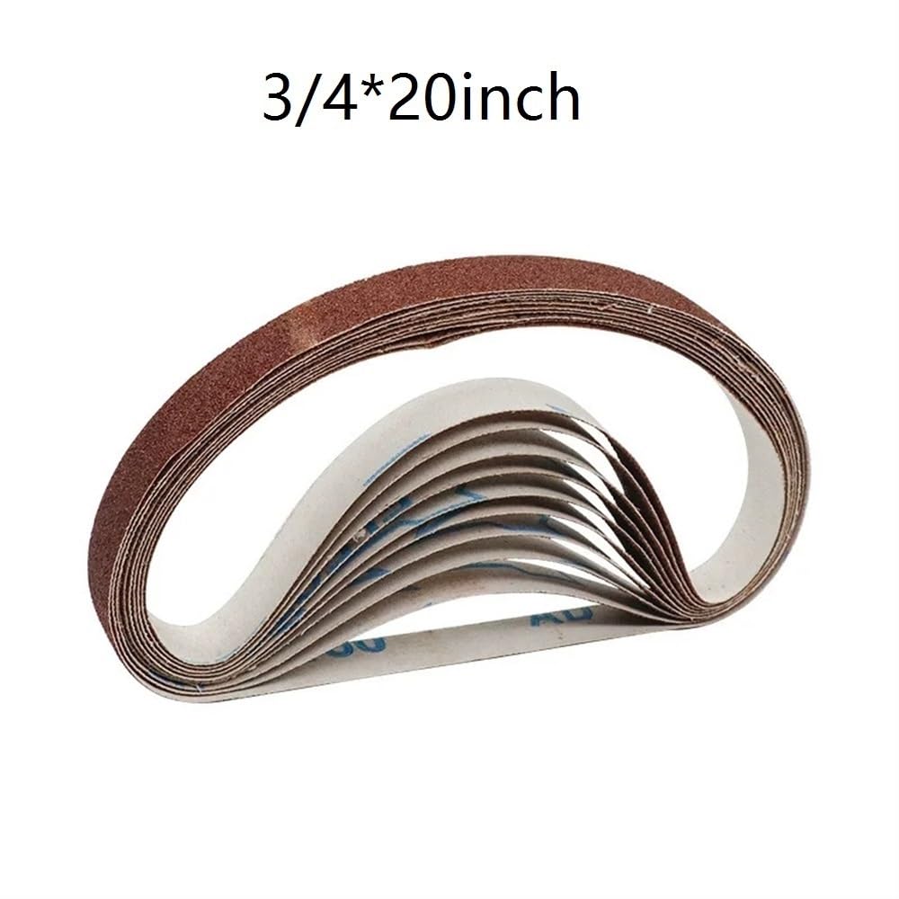Szlifierka taśmowa, 20 sztuk pasów ściernych do szlifierek taśmowych, 3/4 x cali, taśma ścierna, P36 120 400(60)