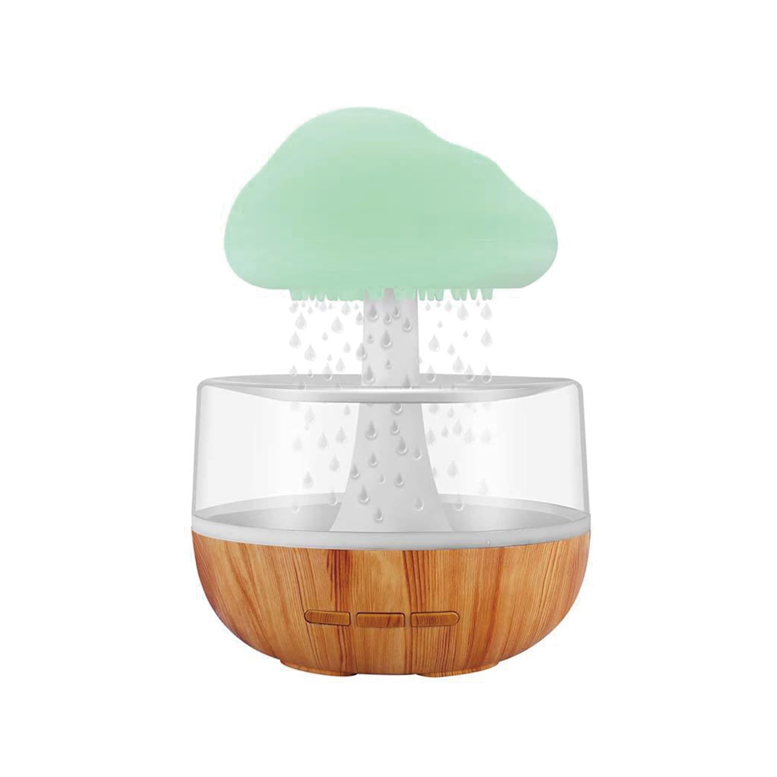 Mushroom Aroma Air Humidifier Rain Drop Cloud Diffuser with 7 Colors LED Light Desktop Home Use Help Sleeping