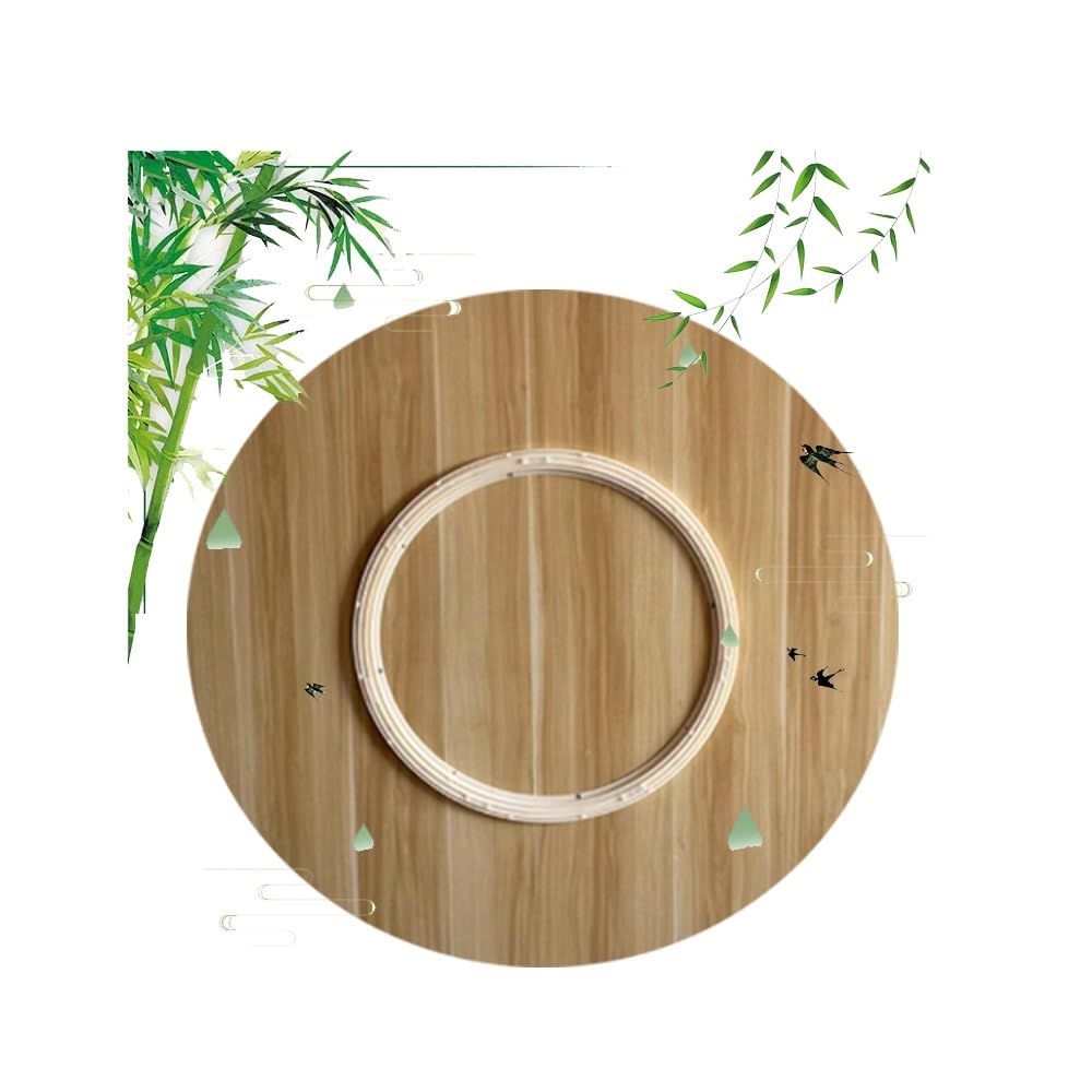 Drewniana taca do serwowania Lazy Susan, obrotowa taca stołowa z litego drewna, idealna na stół jadalny, jasny maj, okrągła karuzela 30 cm dla łatwej serwowania
