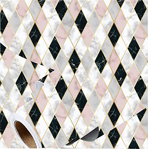 Image of Cabana Homes (49 inch x 18 inch, 1 Roll) (6 sq.ft) Marble High Gloss Vinyl Self Adhesive Wallpaper,Furniture Film