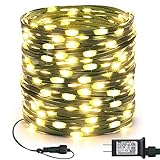 Qedertek Battery Operated Lights, Fairy String Lights 50 LED 13.1ft Decorative Lighting with 8 Modes Auto Timer for Valentines Day, Party, Garden, Patio, Xmas, Lawn (Warm White)