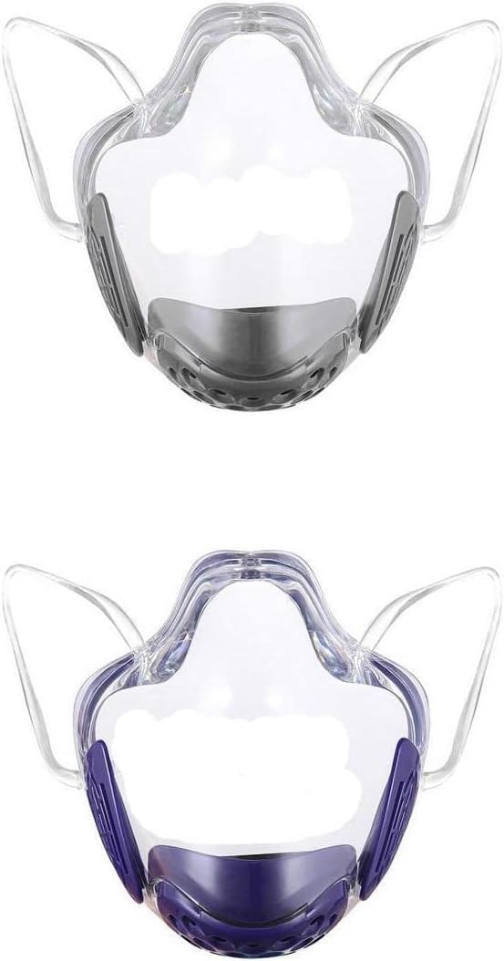 2Pcs Clear Face Mask Cover Transparent Face Shield Reusable+Breathing Valve | Costumes, Reenactment, Theater | Accessories | Masks & Eye Masks