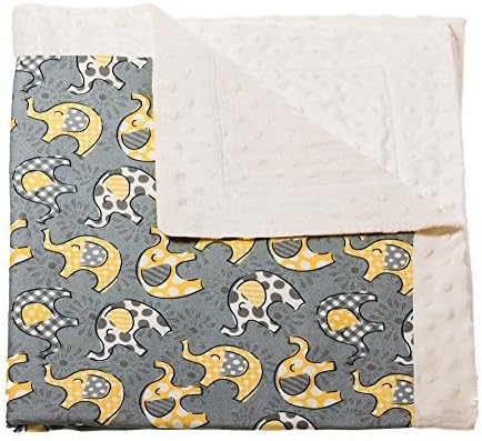 Blossoms and Buds Lil Peanut Printed Minky Dot Blanket by My Evergreen