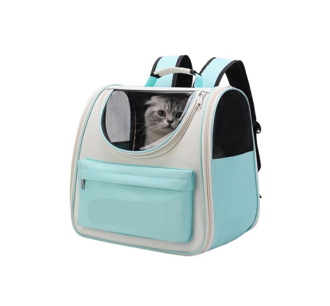 Trasportino Gatto Cane Zaino per Animali Domestici Zaino per Gatti Zaino A Bolle Borsa per Cani per Cani di Piccola Taglia E Cuccioli Zaino per Cani da Trasporto Borsa Trasportino Cane(Grün)