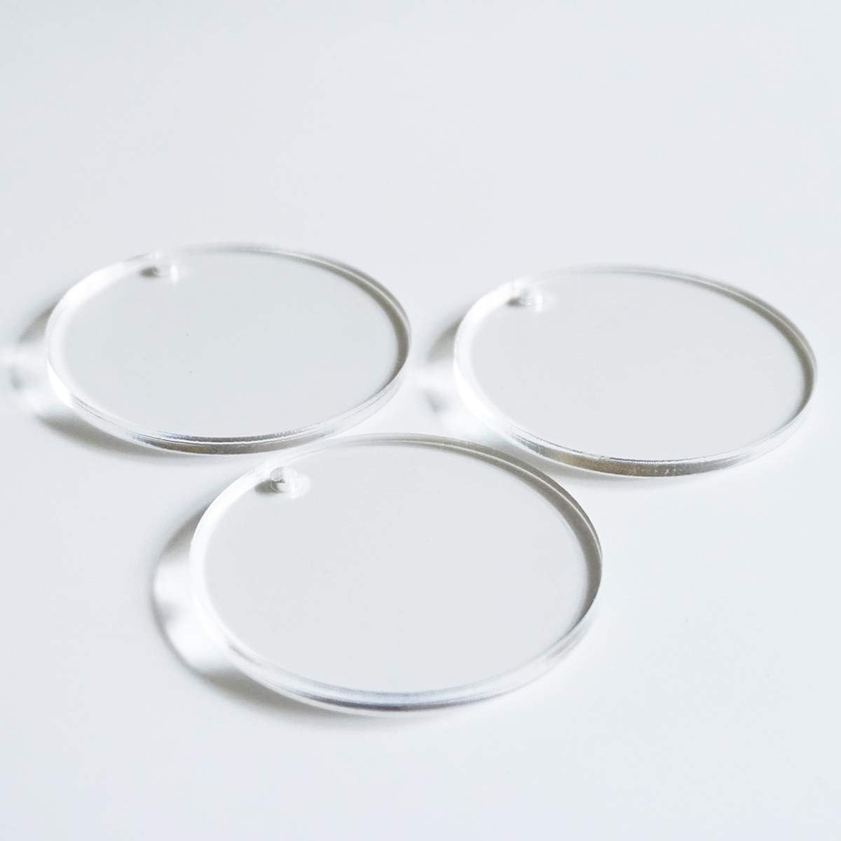 3 Inch Clear Acrylic Circle Keychain Blanks, 25 PCS Round Acrylic