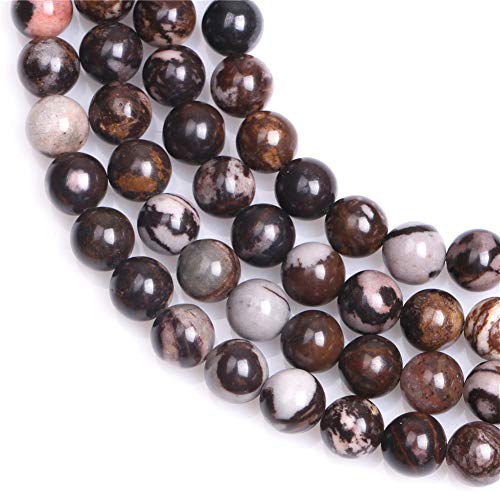 GEM-Inside Natural 8mm Brown Outback Jasper Round Gemstone Semi Precious Beads for Jewellery Making 15" - Image 3