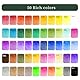 Artecho Aquarellfarben Set 50 Farben in Tragbarer Box Inklusive 4 Fluoreszierende, Wasserfarben with Aquarellpapier, pinsel und andere Zeichnung Werkzeuge, Ideal für Künstler und Hobbymaler