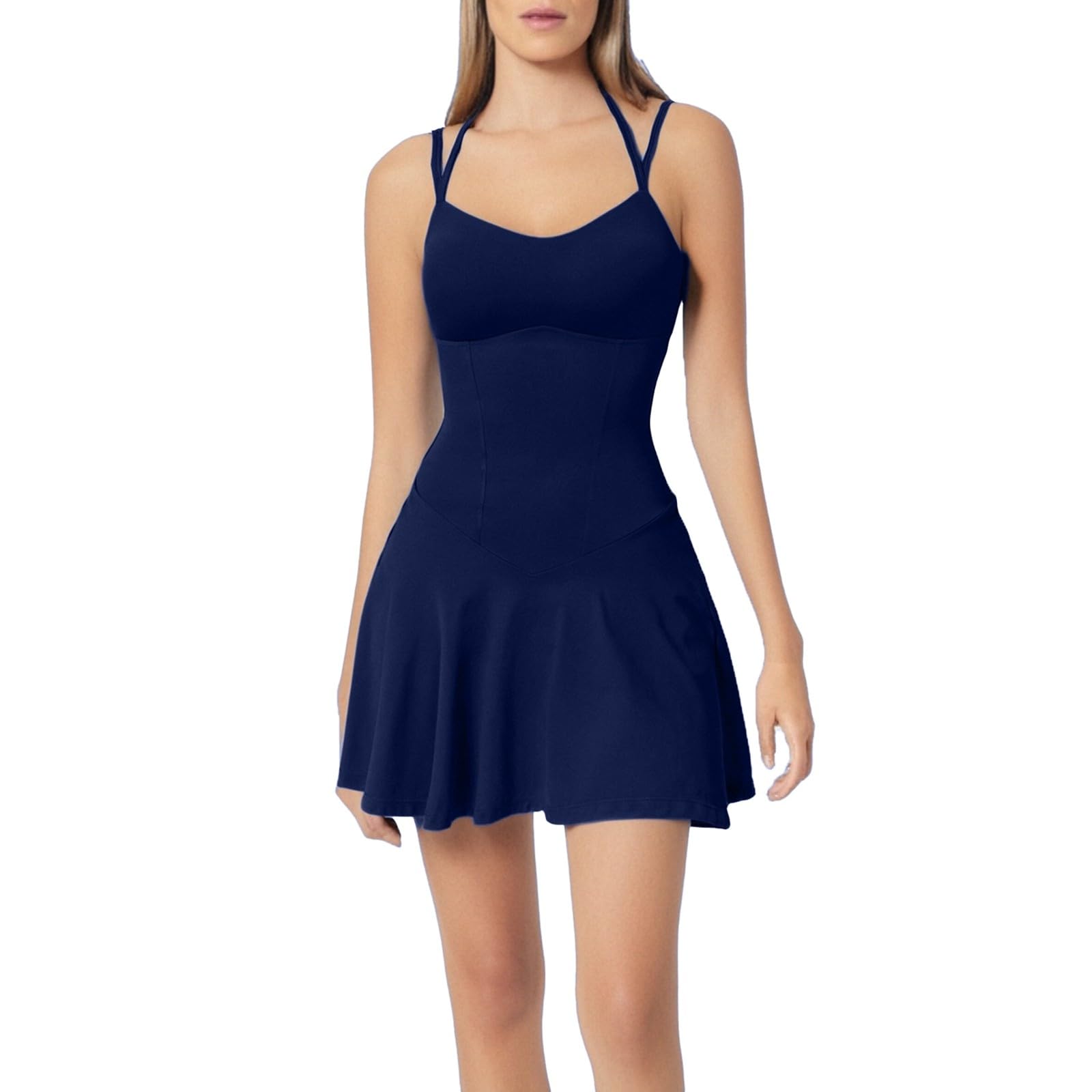 Robes d'été 2026 pour femmes, robes de bal à volants courtes pour adolescentes, bretelles spaghetti, robes de remise de diplôme 2024